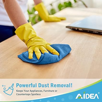 AIDEA Microfibre Cloth Pack of 8, Multifunctional Reusable Cleaning Cloths