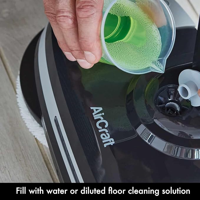 Aircraft Home PowerGlide, Cordless Rechargeable Hard Floor Cleaner and Polisher with 4 Cleaning Pads for Hard Floors, Wood, Tiles and Laminate